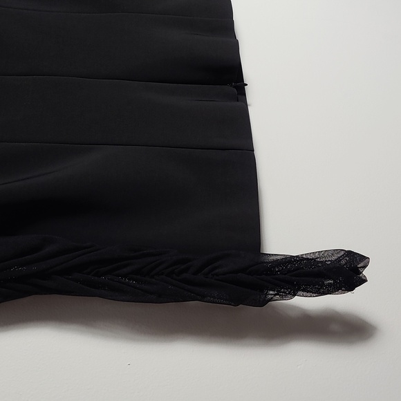 FRANK LYMAN Design Off The Shoulder Lined Blouse With Long Sheer Sleeves Size 10 - Picture 9 of 14